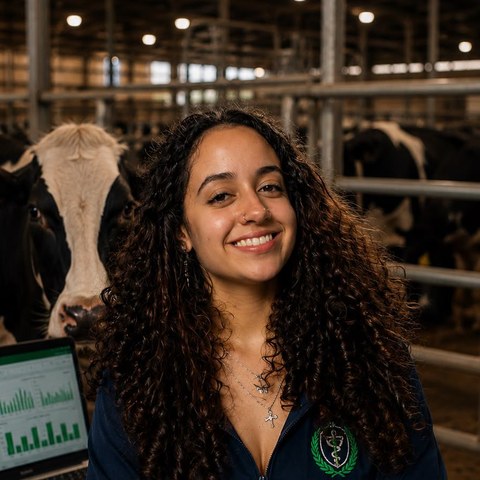 Dra. Débora Oliveira — médica-veterinária de gado leiteiro